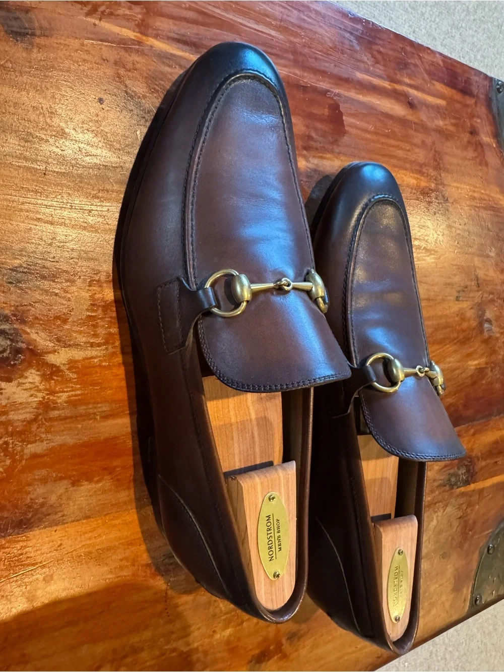 Men's Gucci Brown Leather Bit Loafers